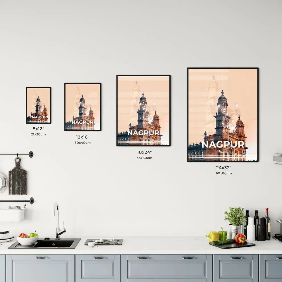 Nagpur Skyline Double Exposure Cityscape Art Office Art