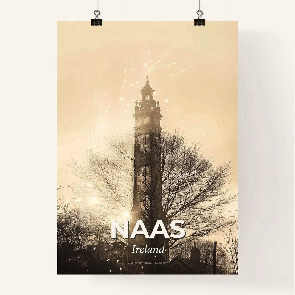 Naas Double Exposure Skyline Art Composite Poster Poster