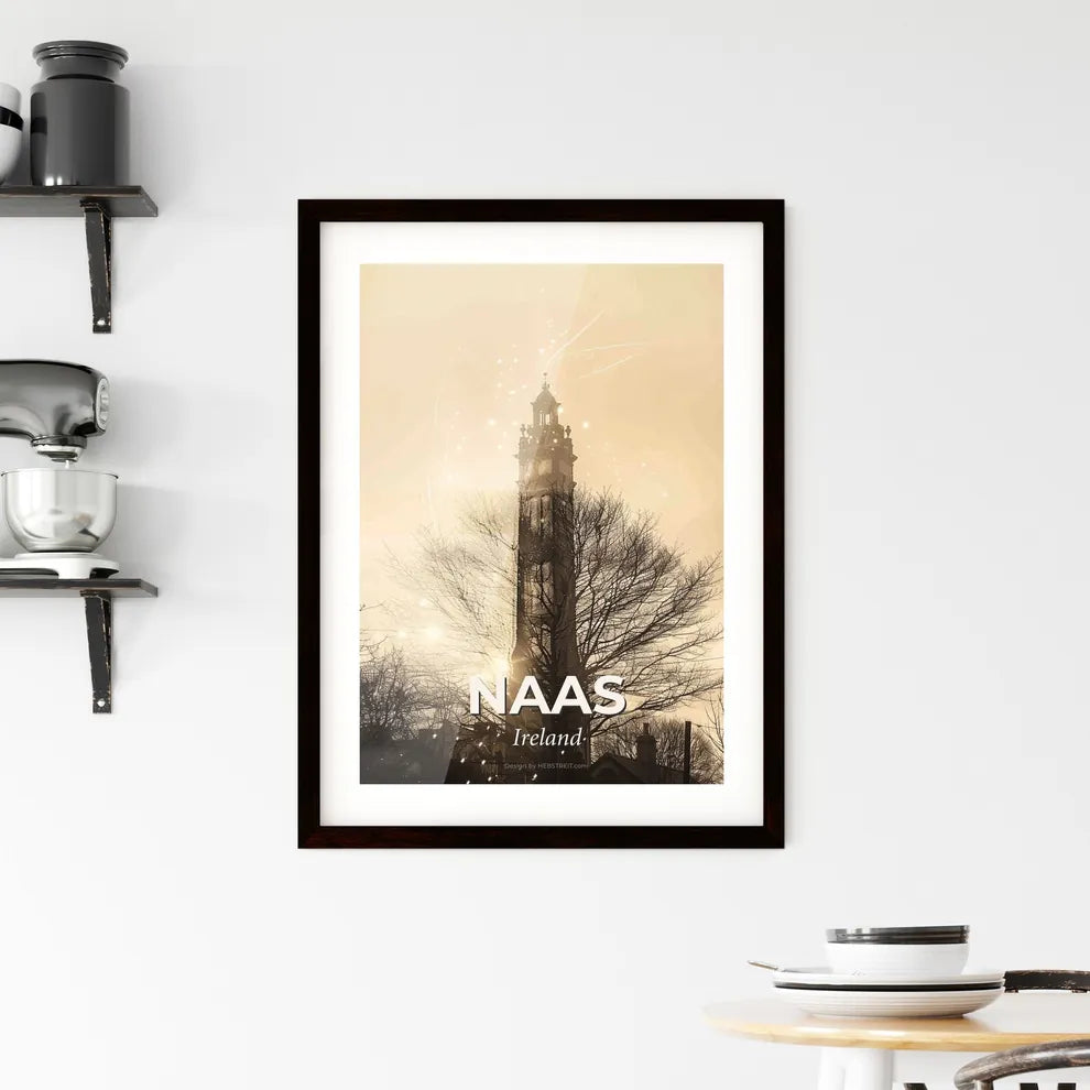 Naas Double Exposure Skyline Art Composite Poster Framed Print