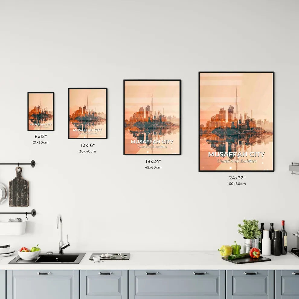 Musaffah City Skyline Double Exposure Composite Art Office Art