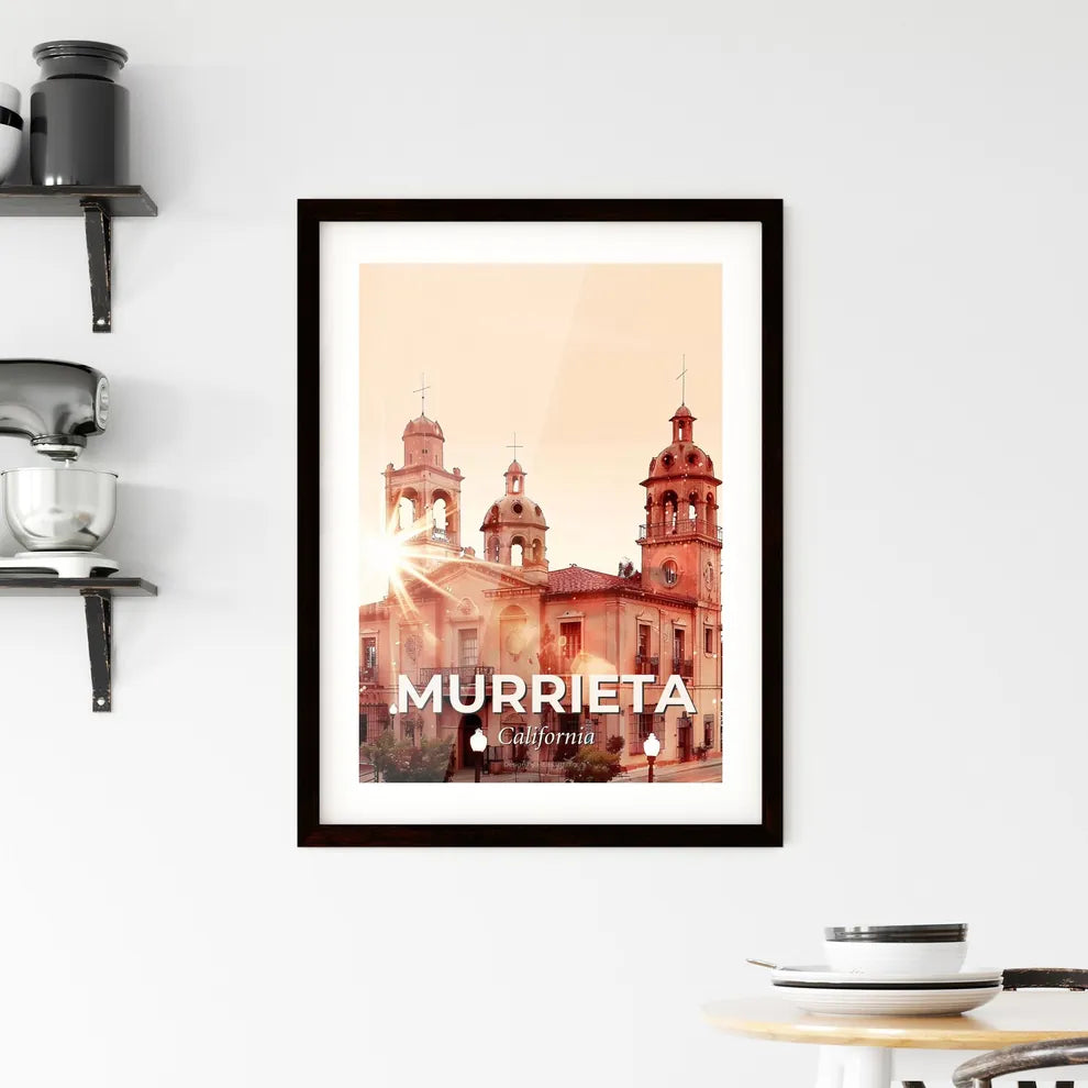 Murrieta City Skyline Composite Art Poster Framed Print