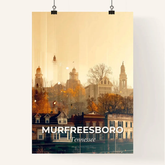Murfreesboro Skyline Composite Art Poster Poster