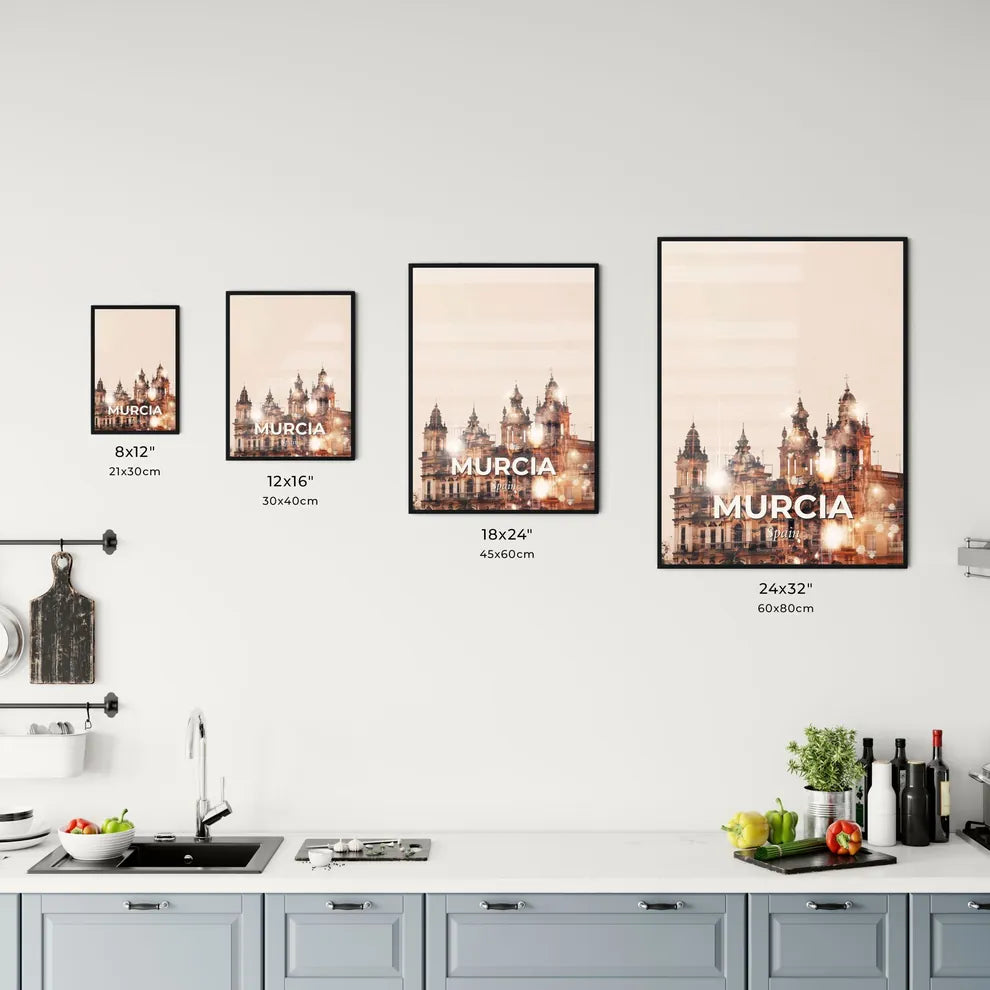 Murcia City Skyline Composite Artwork Poster Office Art