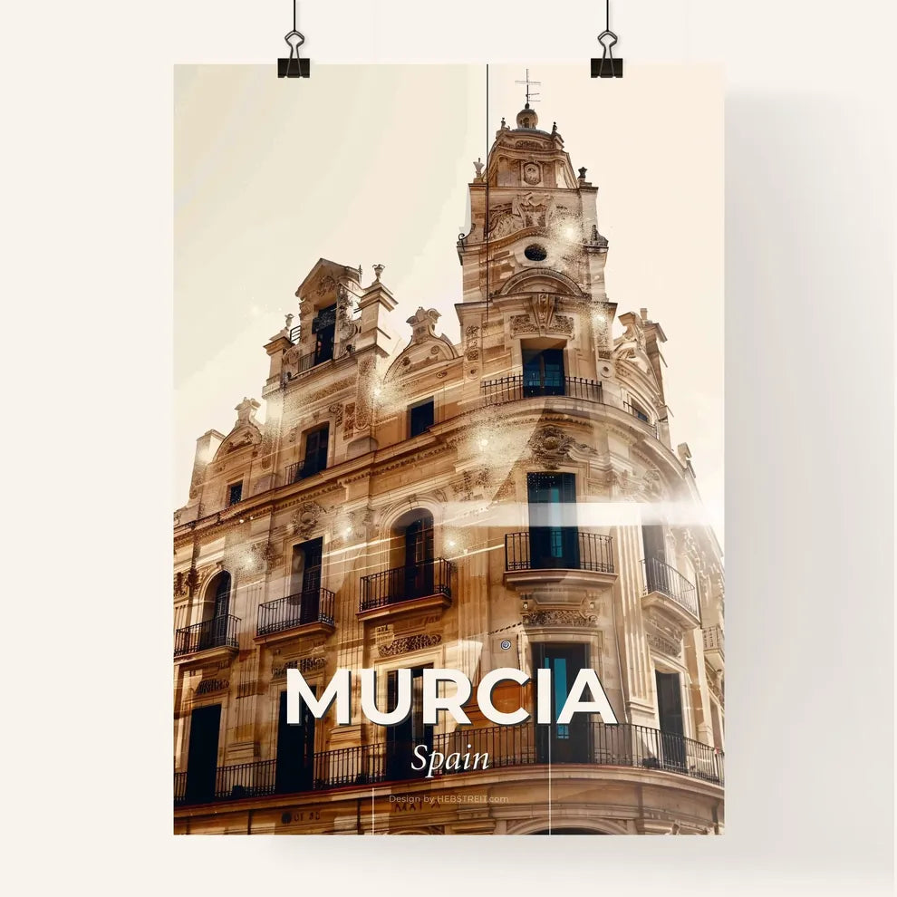 Murcia Cityscape Composite: Architecture and Skyline Glow Poster