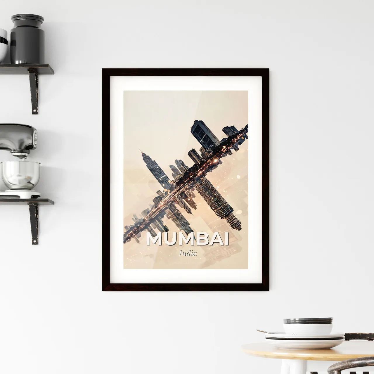Mumbai: Double Exposure City Skyline Dream Framed Print