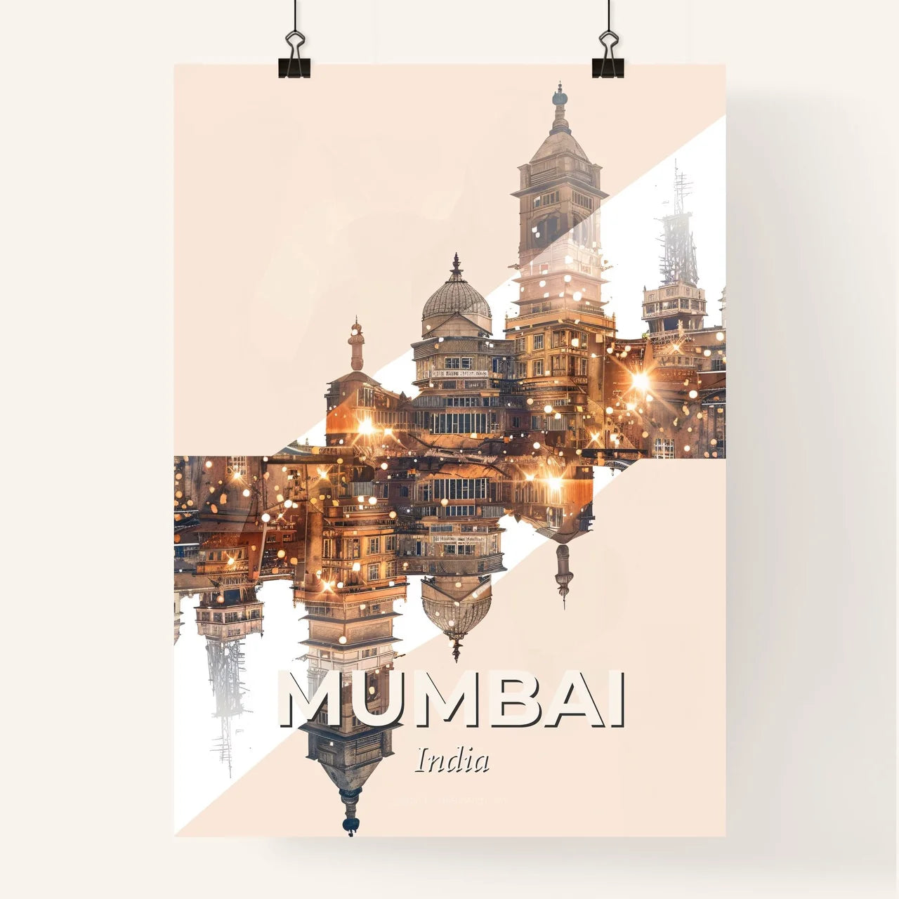 Mumbai Skyline: Local Architecture Art Poster