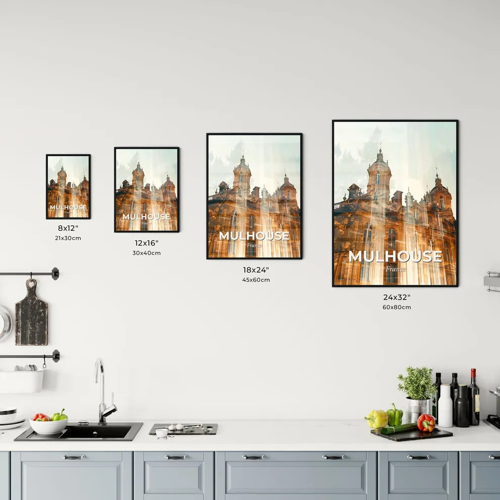 Mulhouse Skyline Composite Art Poster Office Art
