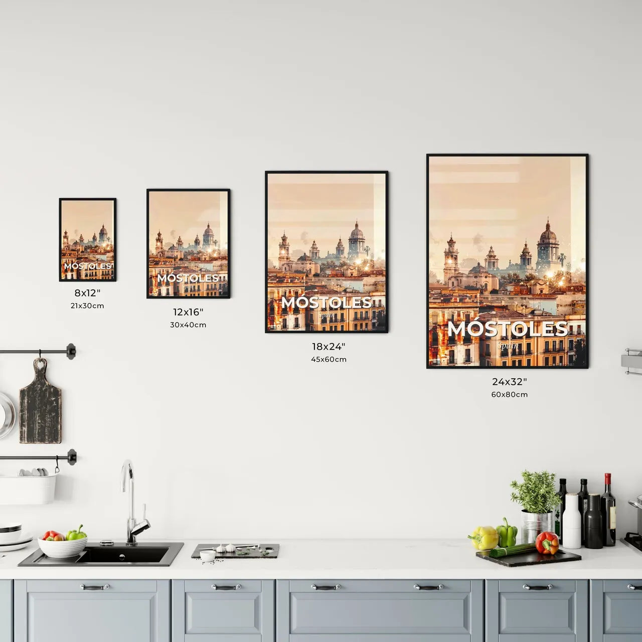 Mostoles City Skyline Splendid Art Poster Office Art
