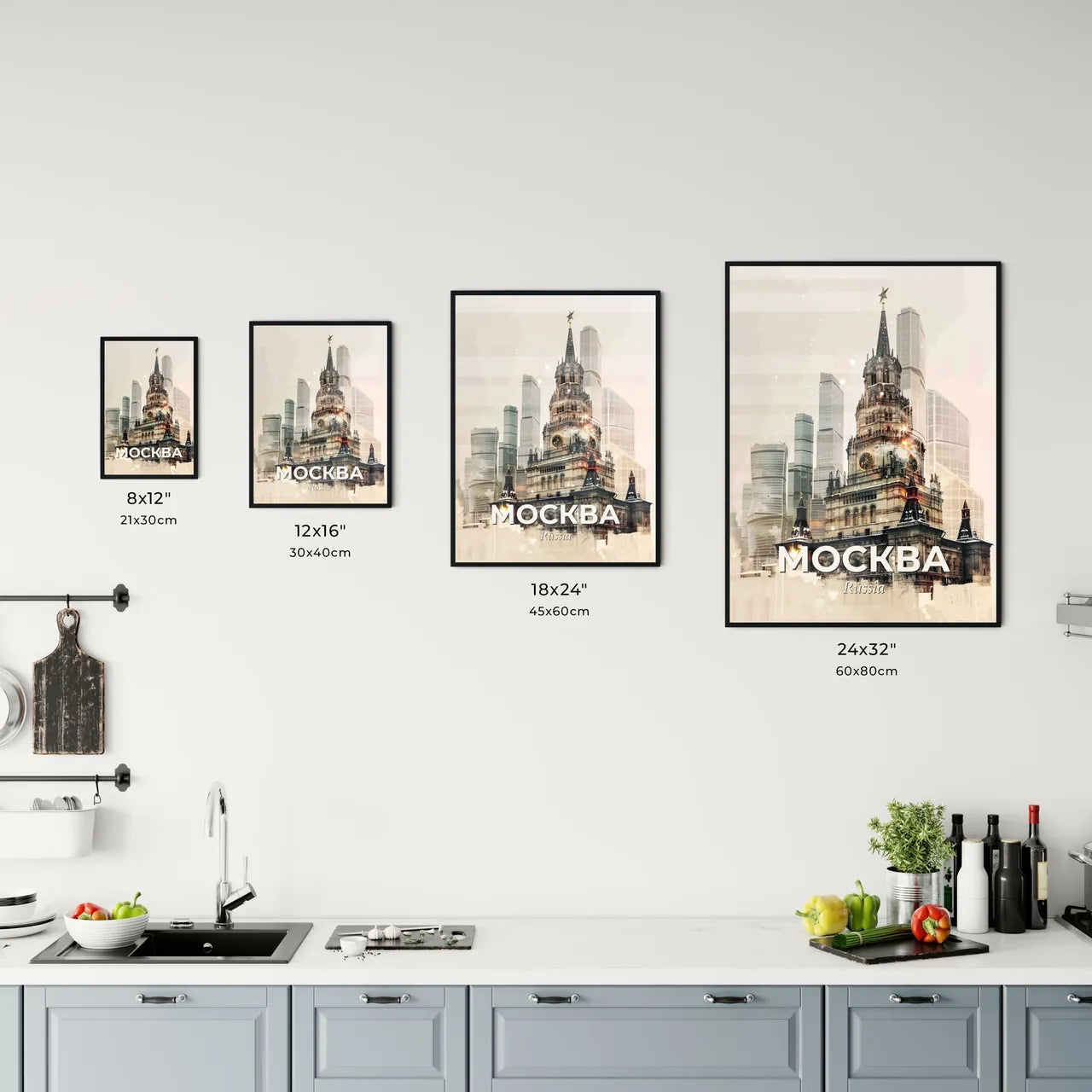 Moscow City Skyline Office Art