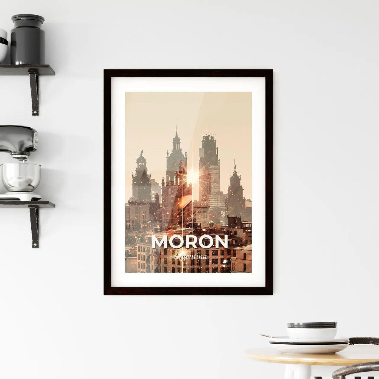 Moron Skyline Art Poster Framed Print