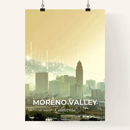 Moreno Valley City Skyline Poster Art Poster