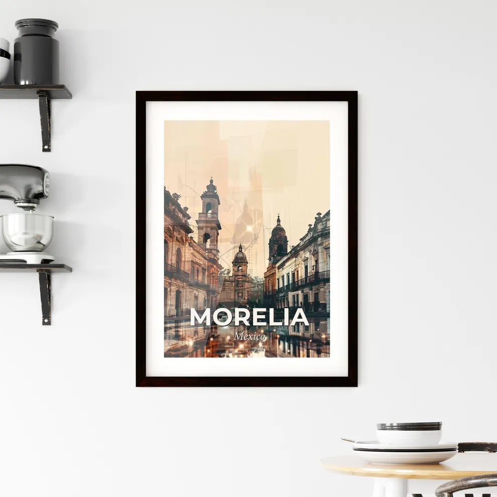 Morelia City Skyline at Night Framed Print