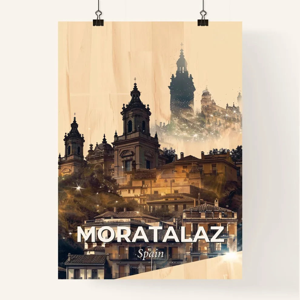 Moratalaz City Silhouette Art Showpiece Poster