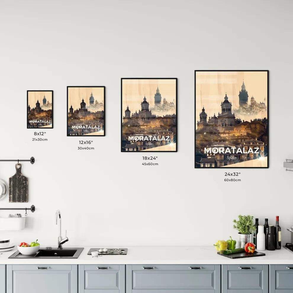 Moratalaz City Silhouette Art Showpiece Office Art