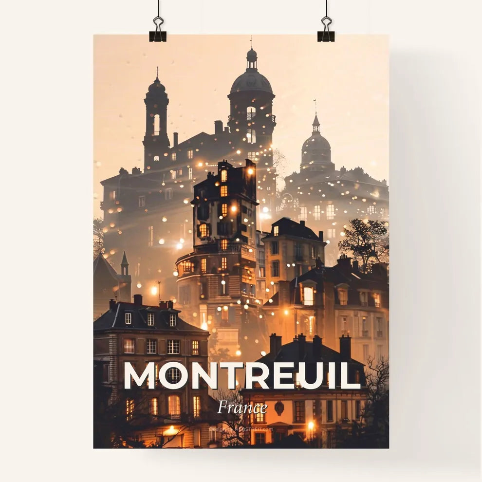 Montreuil Skyline Composite Art Poster Poster
