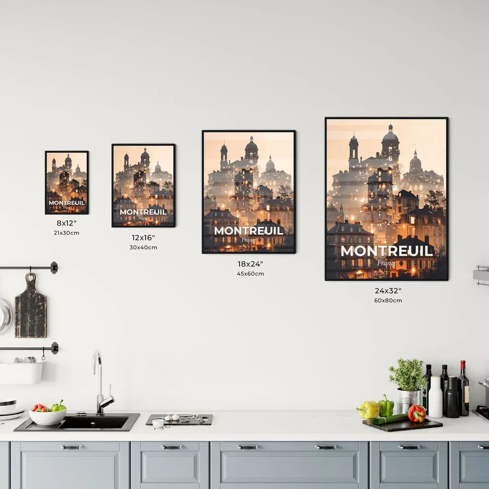 Montreuil Skyline Composite Art Poster Office Art