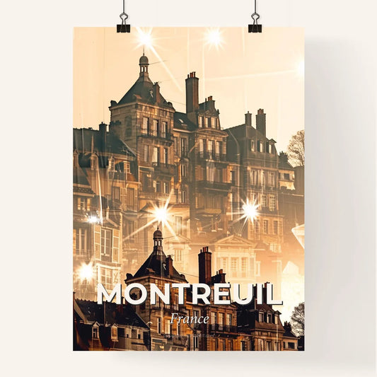 Montreuil Skyline Double Exposure Composite Poster Poster