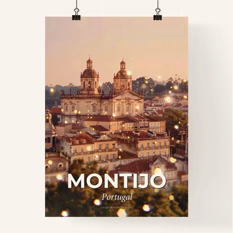 Montijo City Icons Beige Poster Poster