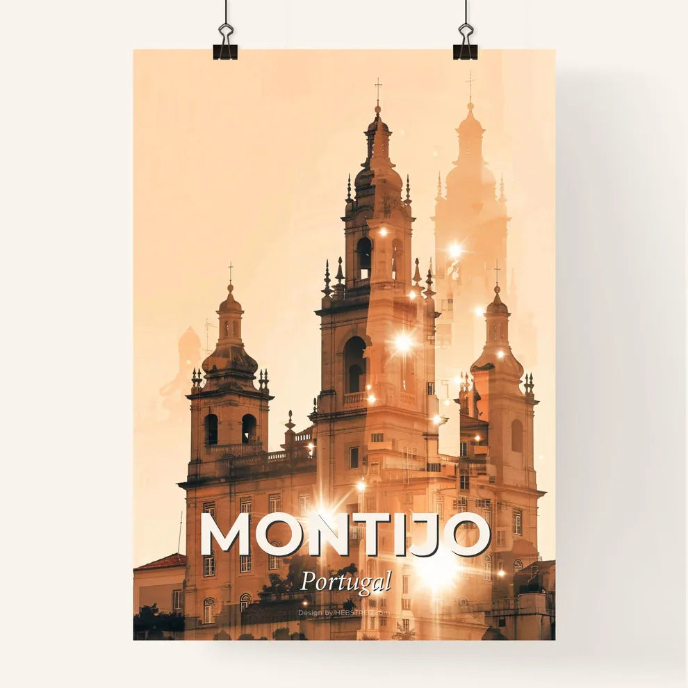 Montijo Double Exposure Art Skyline City Architecture Poster