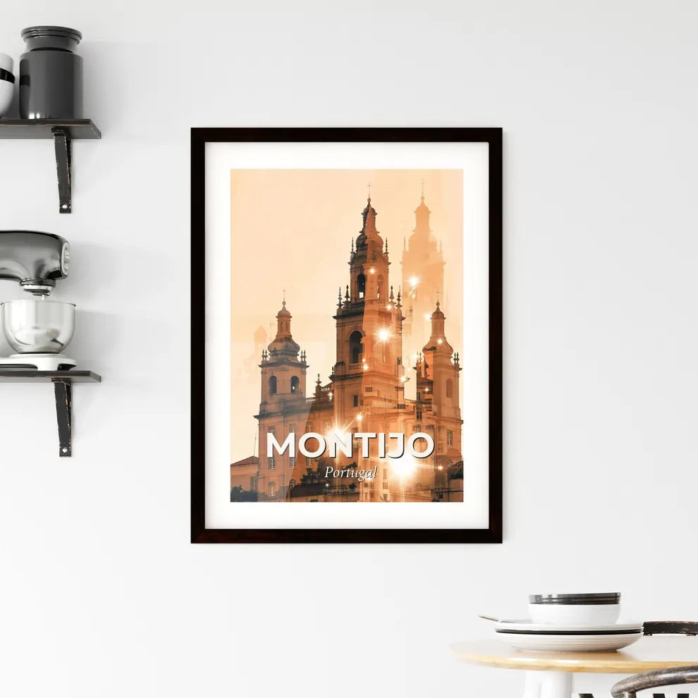 Montijo Double Exposure Art Skyline City Architecture Framed Print