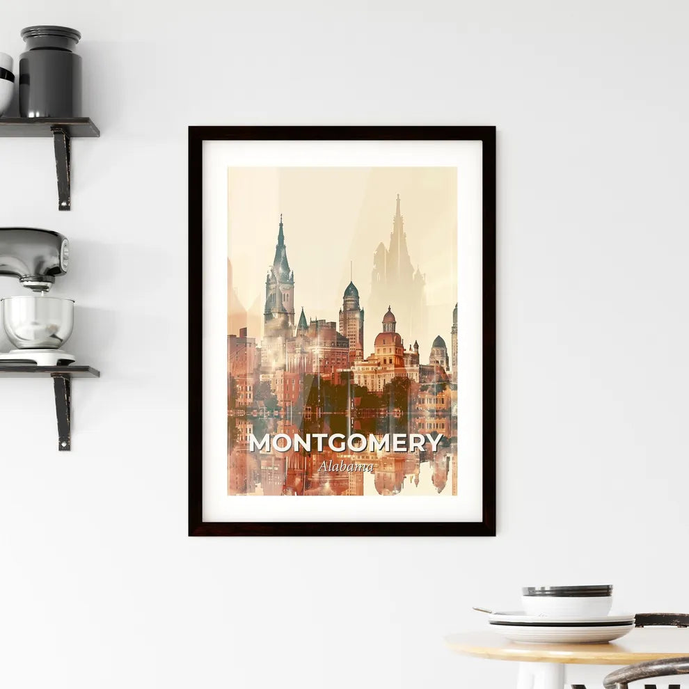Montgomery: Alabamas Skyline Meets Local Icons Framed Print
