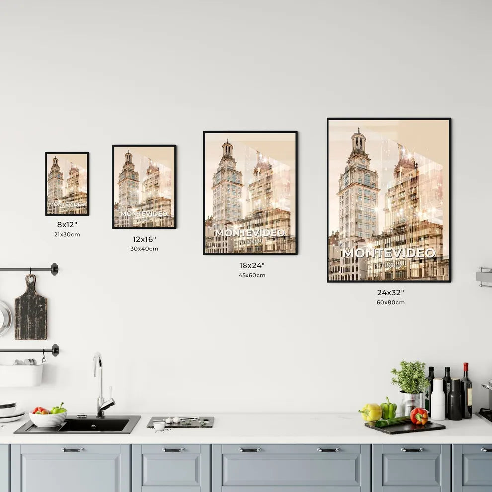 Montevideo City Dreamscape Poster Art Office Art