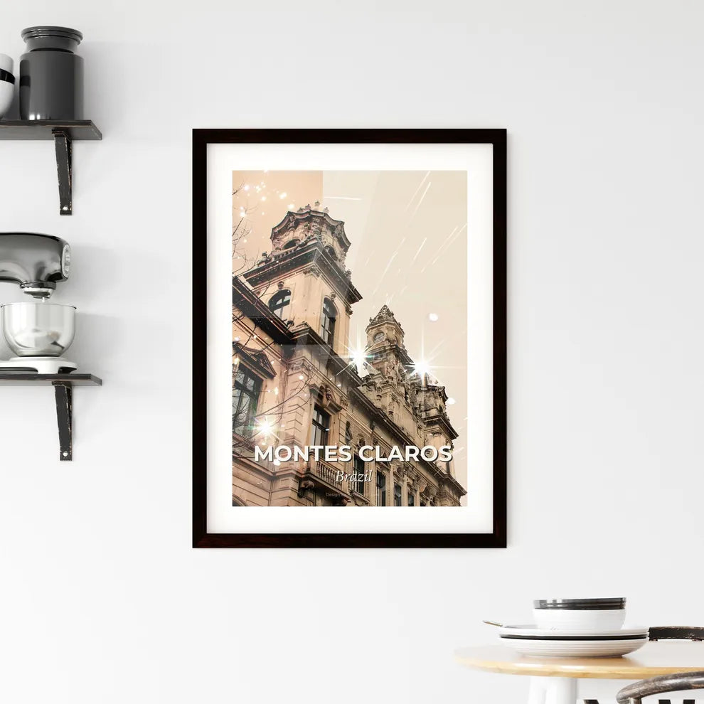 Montes Claros Skyline Architecture Double Exposure Artwork Framed Print