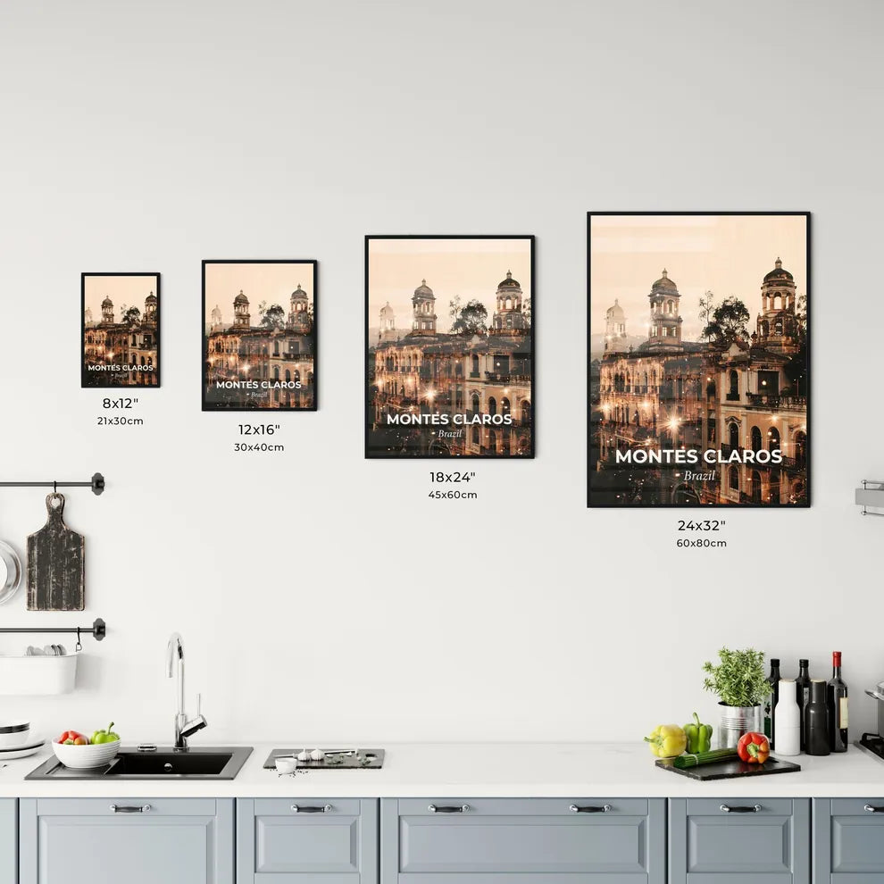Montes Claros: Majestic City Skyline Poster Art Office Art