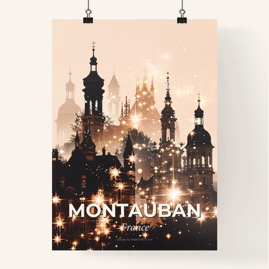 Montauban Cityscape Silhouette Art Print Poster Poster