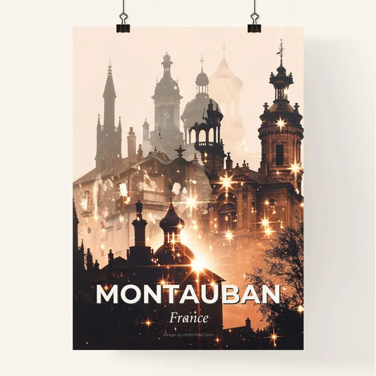 Montauban Skyline Composite Art Poster Poster