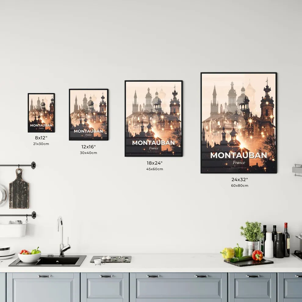 Montauban Skyline Composite Art Poster Office Art