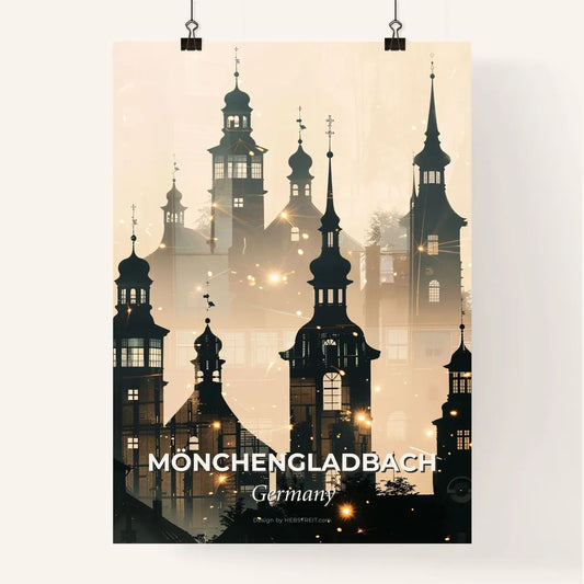 Monchengladbach City Skyline Poster Art Poster