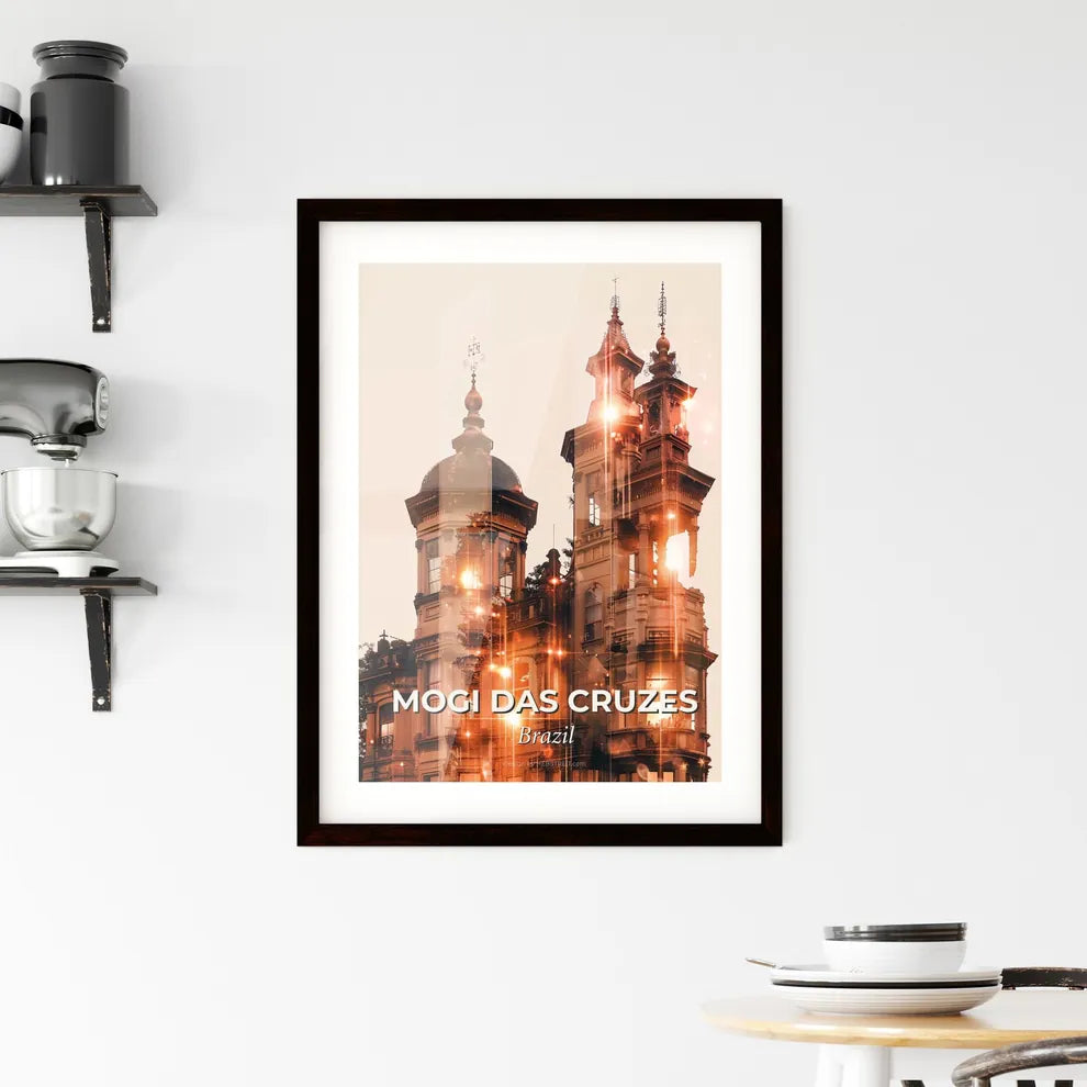 Mogi das Cruzes: Local Landmarks in Composite Art Framed Print