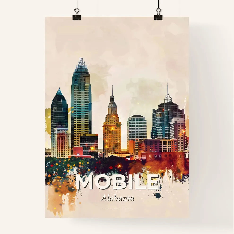 Mobile Skyline Sparkles Poster