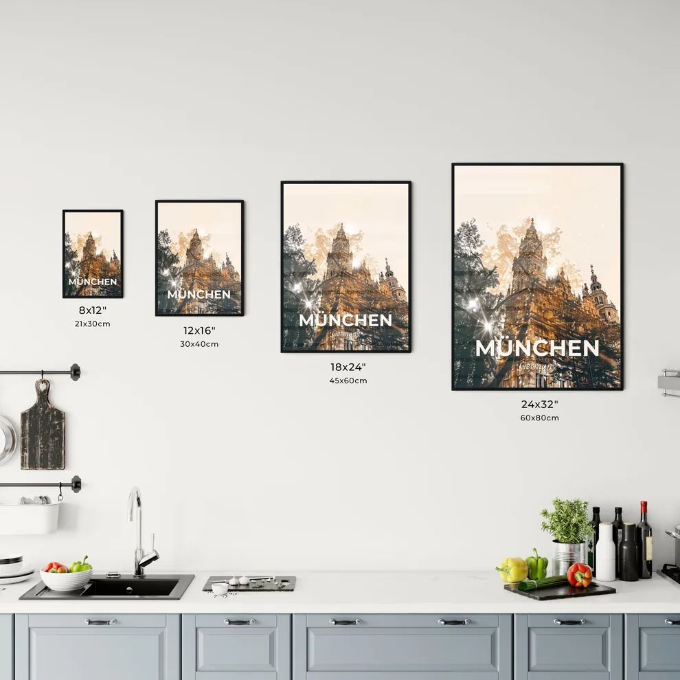 Munich City Dream Composite Skyline Art Poster Office Art