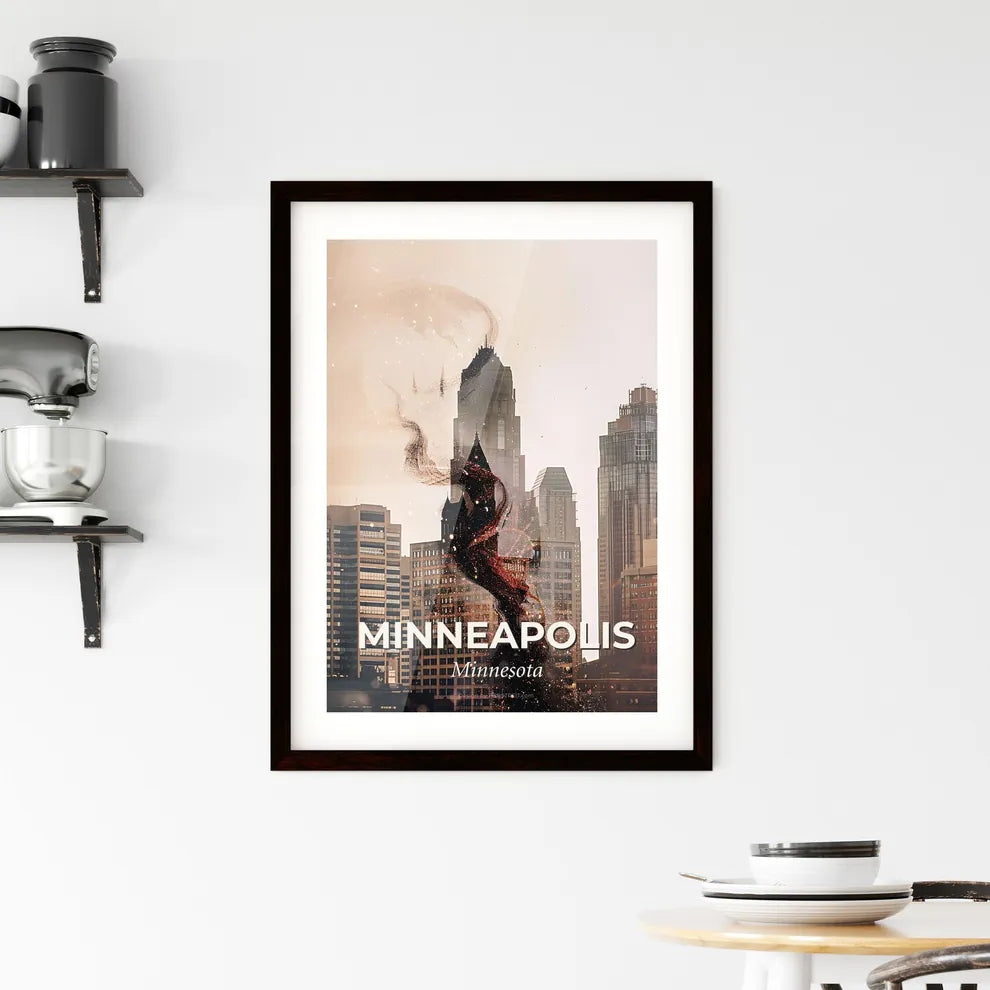 Minneapolis Skyline Symphony of Light and Architecture Framed Print