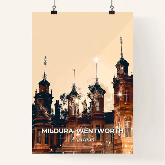 Mildura Wentworth Skyline Double Exposure Poster Poster