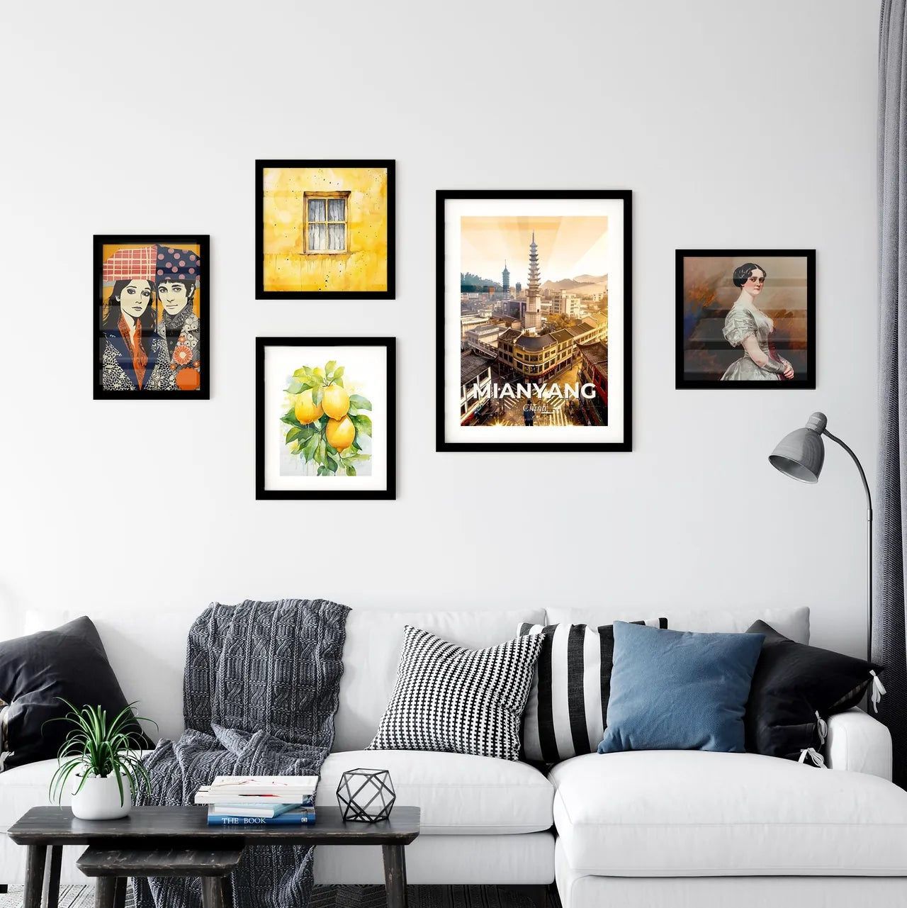 Mianyang Skyline Composite Art Bright Beige Wall Art