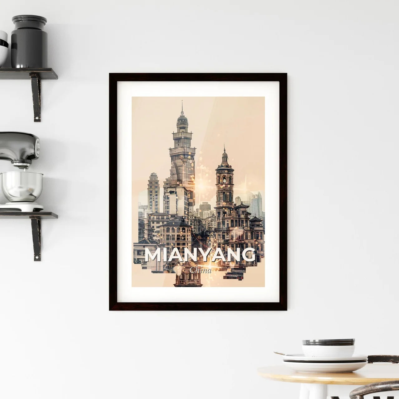 Mianyang Skylight Composite Art Poster Framed Print
