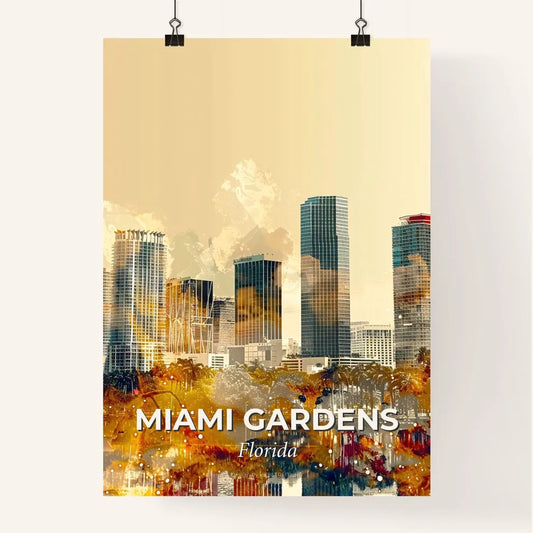 Miami Gardens City Skyline Poster, Local Architecture Poster