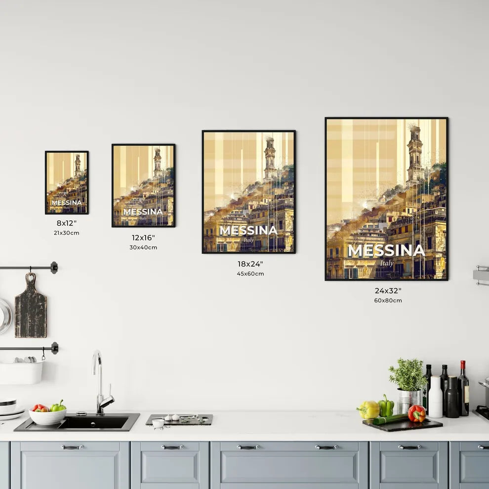 Messina City Art: Skyline and Icons Office Art