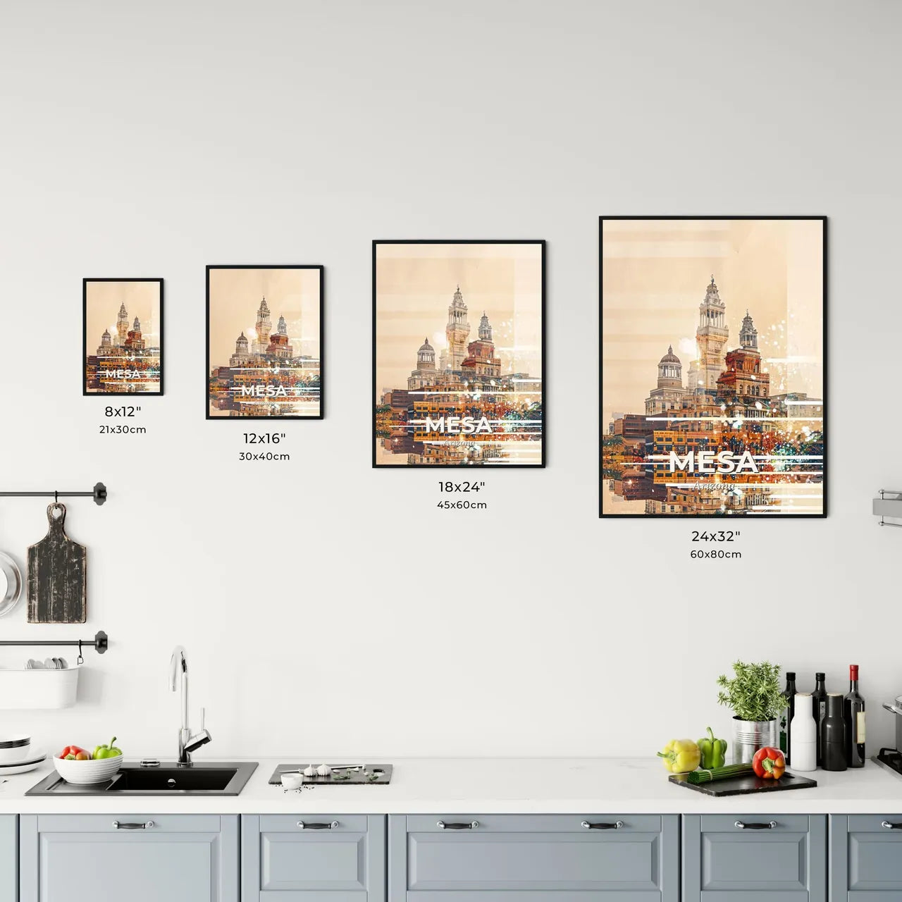 Mesa Skyline Art: Double Exposure Composite Office Art