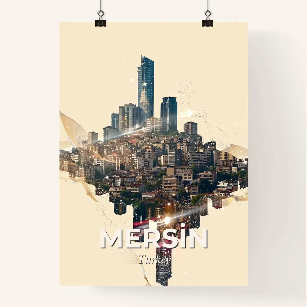 Mersin Turkey Iconic Composite Skyline Art Poster