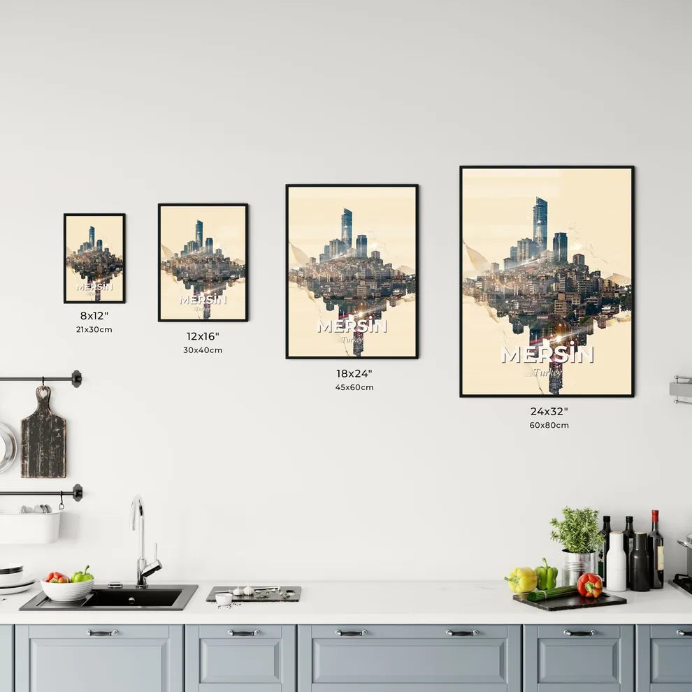 Mersin Turkey Iconic Composite Skyline Art Office Art