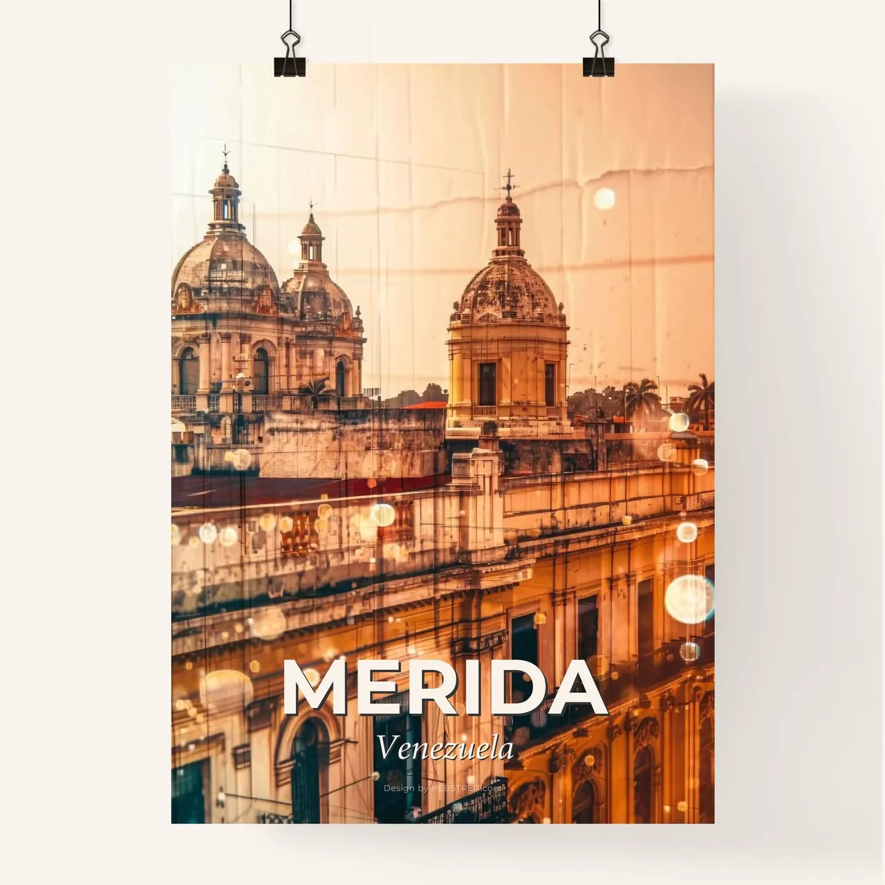 Merida City Composite Skyline Poster Art Poster
