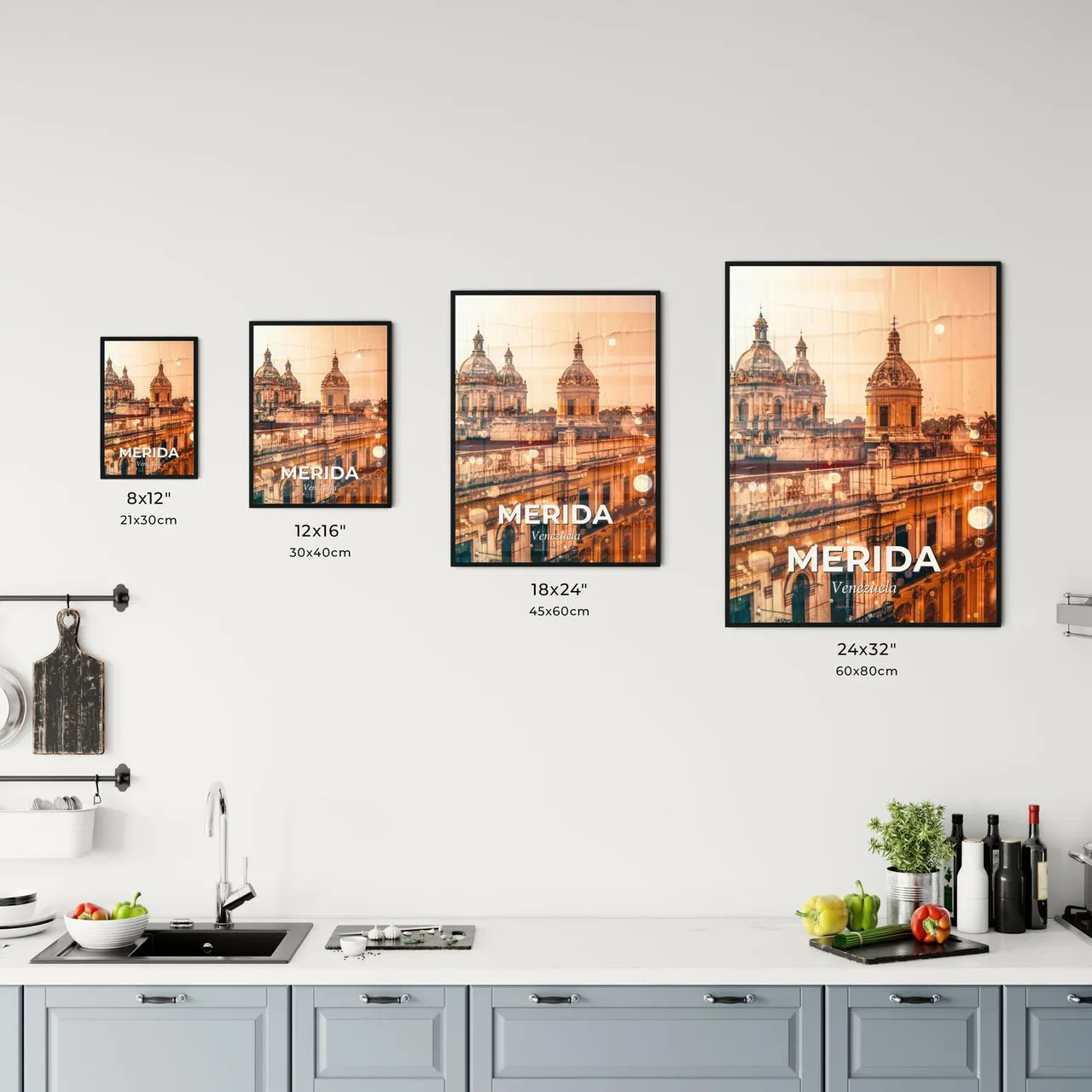 Merida City Composite Skyline Poster Art Office Art