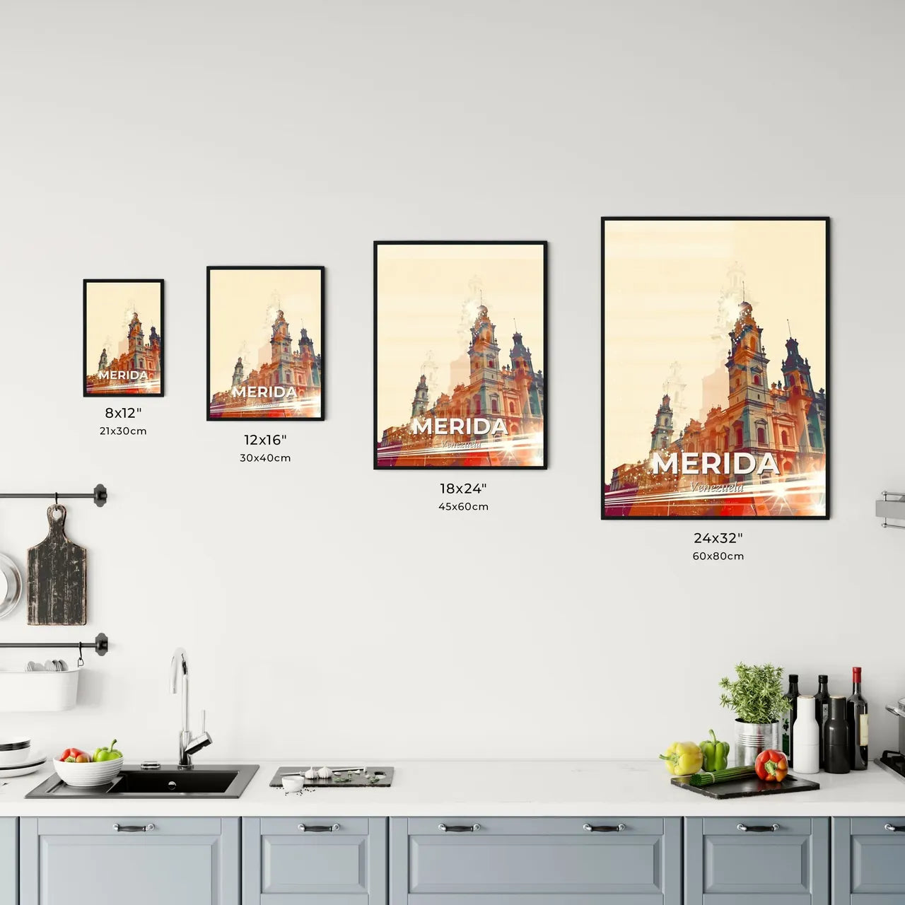 Merida Skyline Double Exposure Art Cityscape Office Art