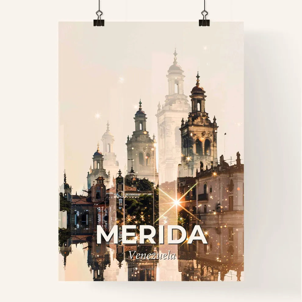 Merida: Art Deco on a Bright Beige Poster
