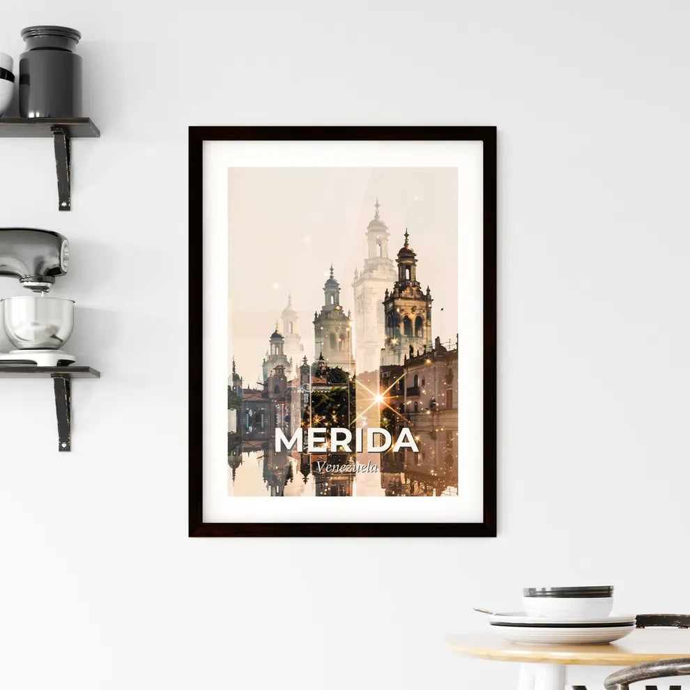 Merida: Art Deco on a Bright Beige Framed Print