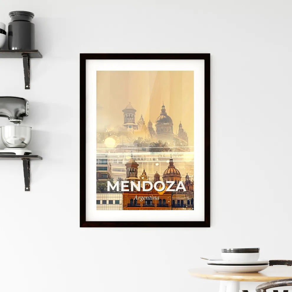 Mendoza's City Skyline Echoes of Argentina Framed Print